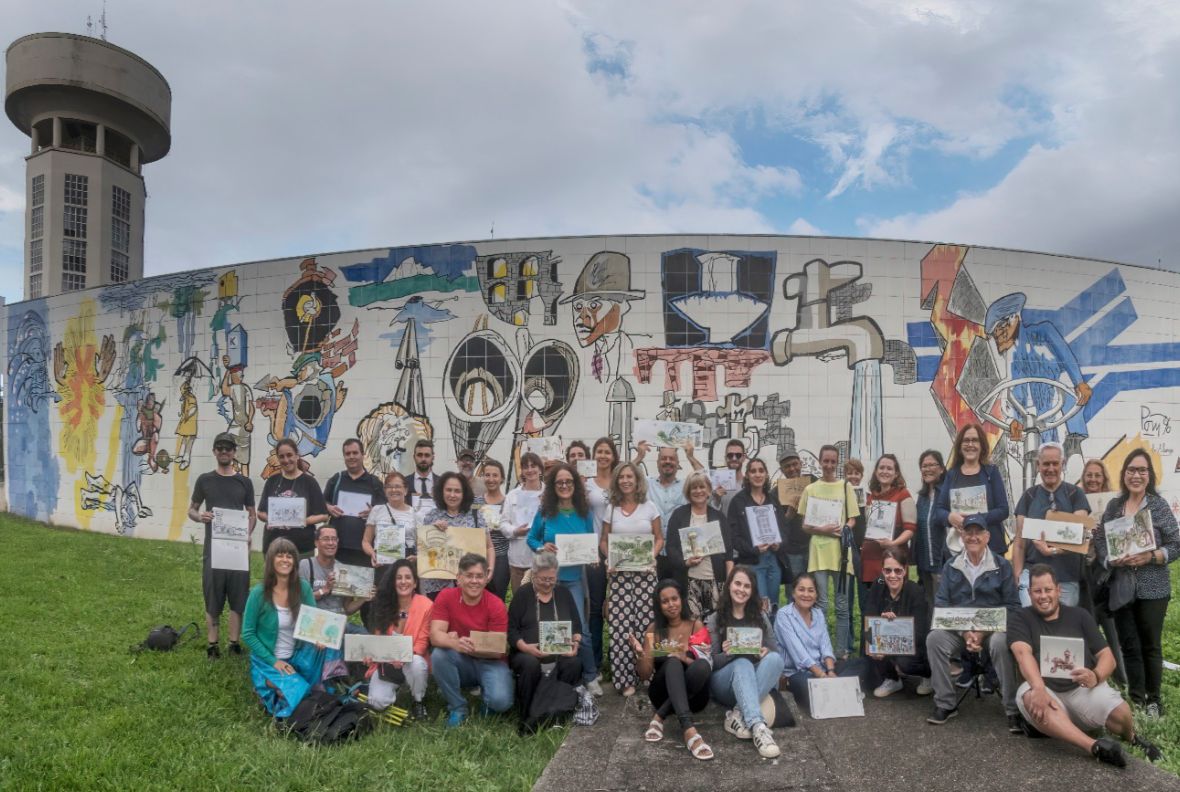 Exposição Urban Sketchers no Alto da XV Mall homenageará a arquitetura e o cotidiano do bairro Alto da XV e arredores